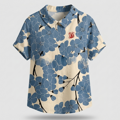 ROSEDENE SAGE FLORAL BLOUSE
