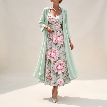 CALEDON FLORAL OVERLAY DRESS SET