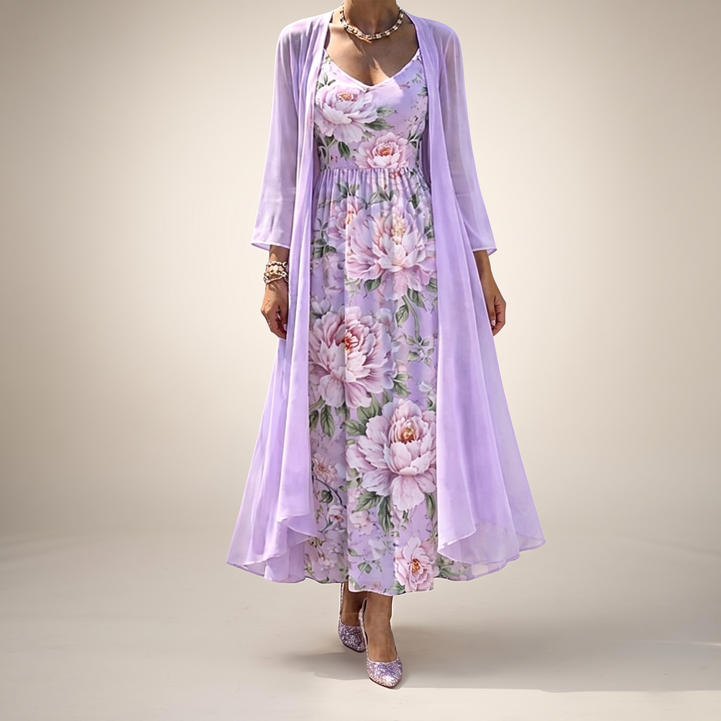 CALEDON FLORAL OVERLAY DRESS SET