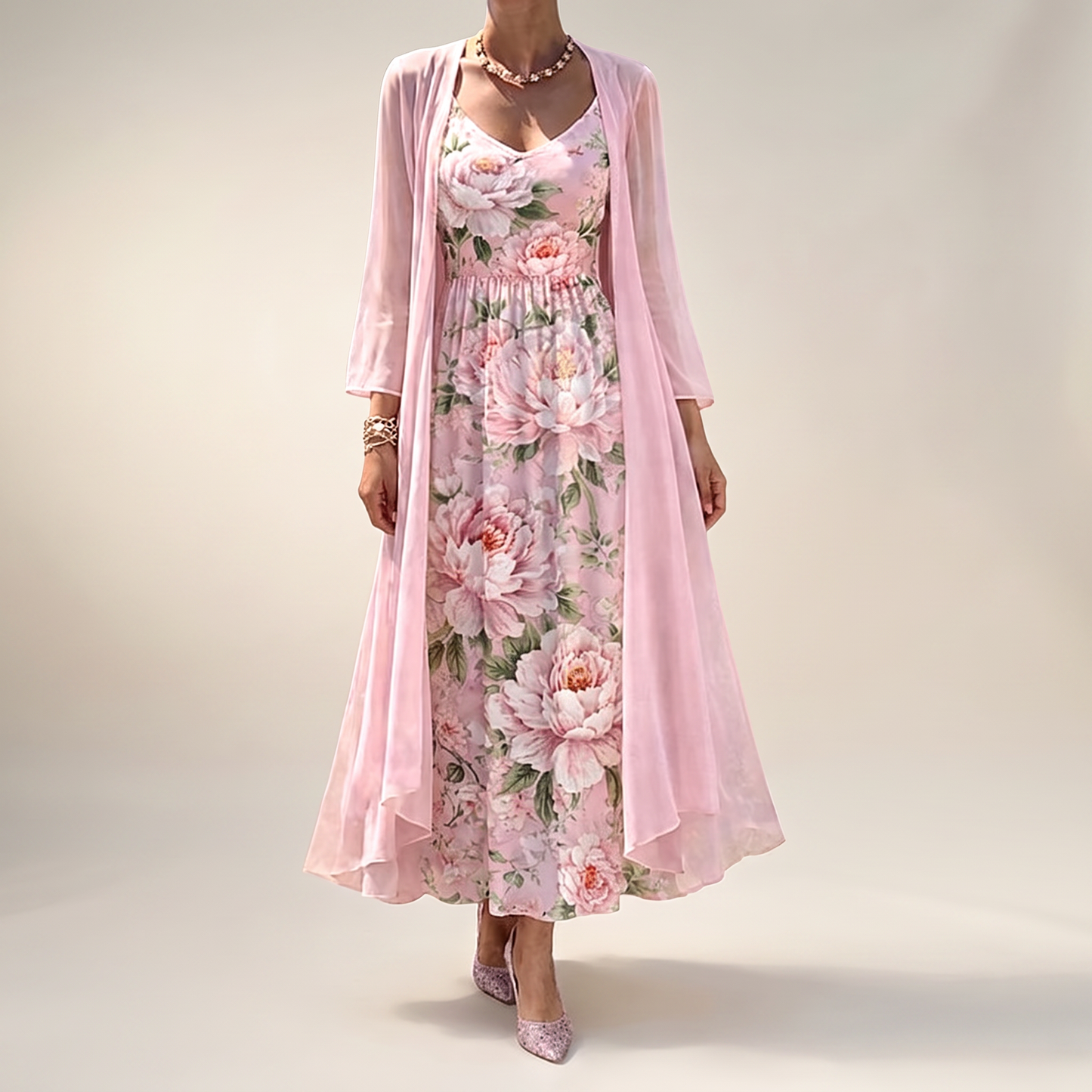 CALEDON FLORAL OVERLAY DRESS SET