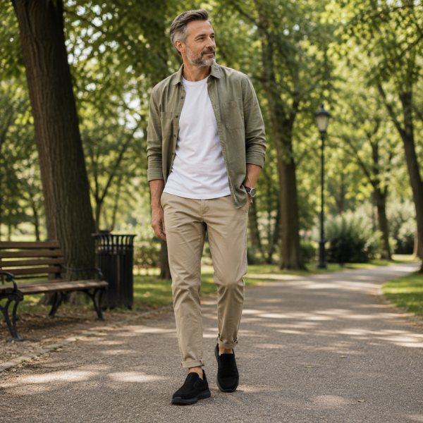 CUSHIONED WALKING SLIP-ONS