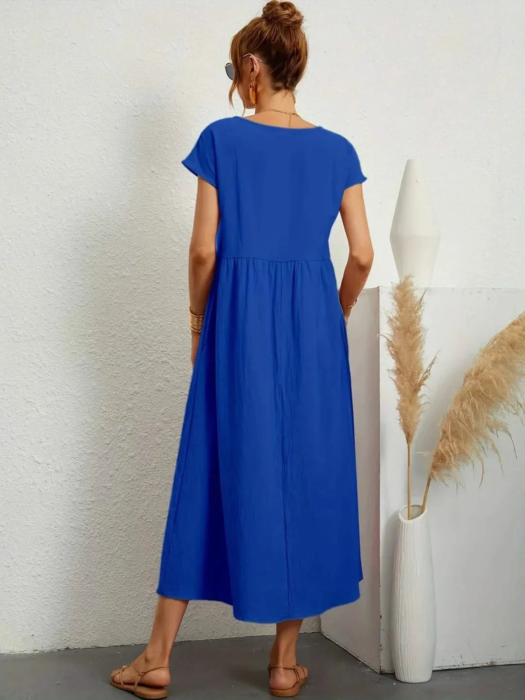 AVA LUXE FLUID MIDI DRESS