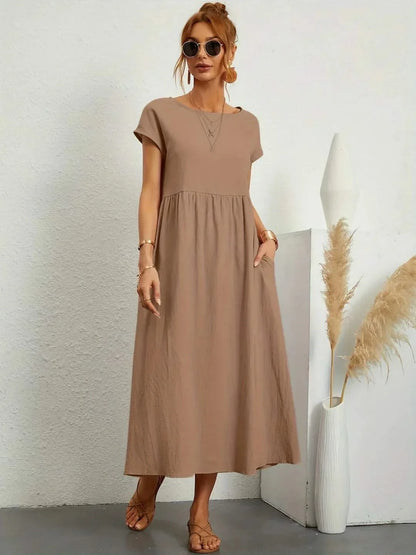 AVA LUXE FLUID MIDI DRESS