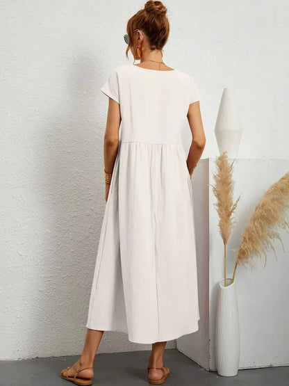 AVA LUXE FLUID MIDI DRESS