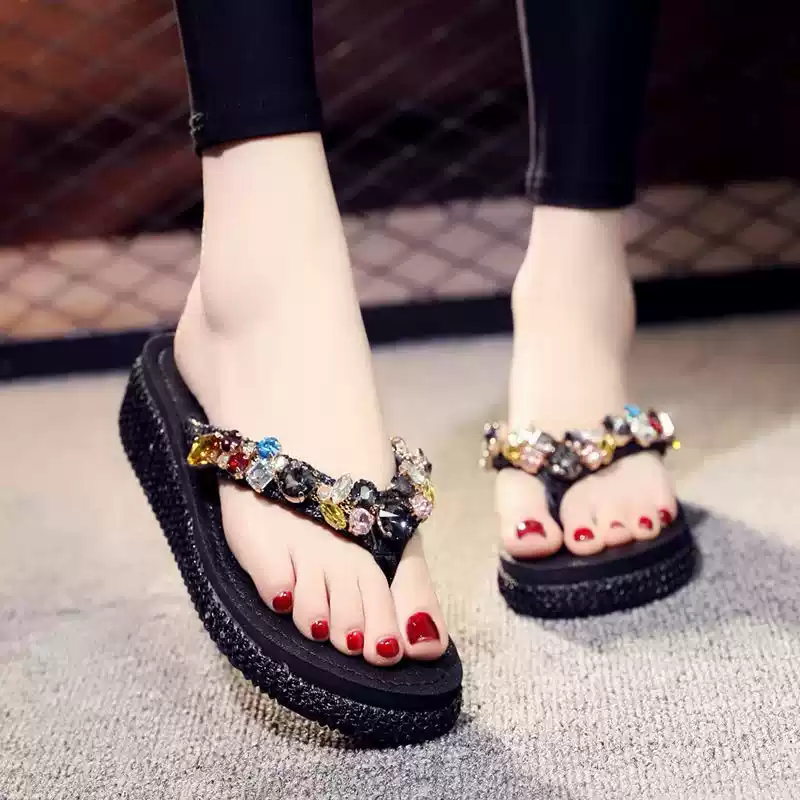 SORELLA JEWELLED PLATFORM SANDALS