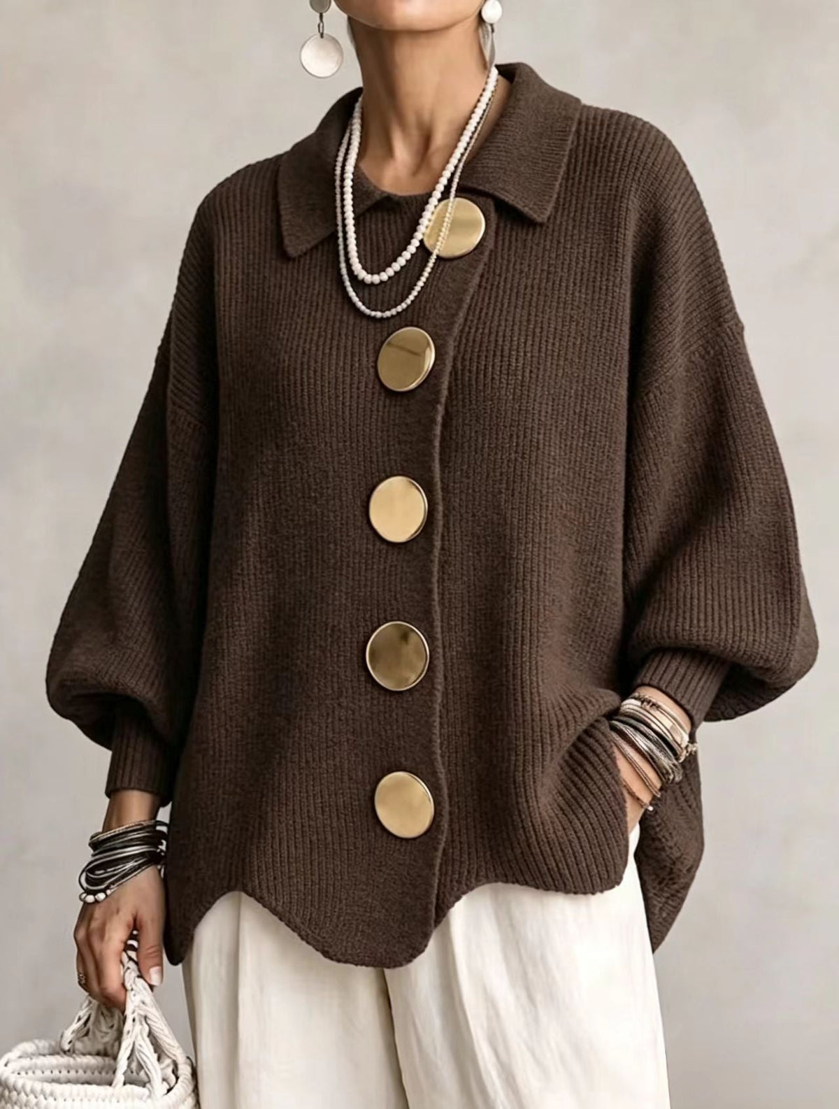 REFINED LAYER KNIT CARDIGAN
