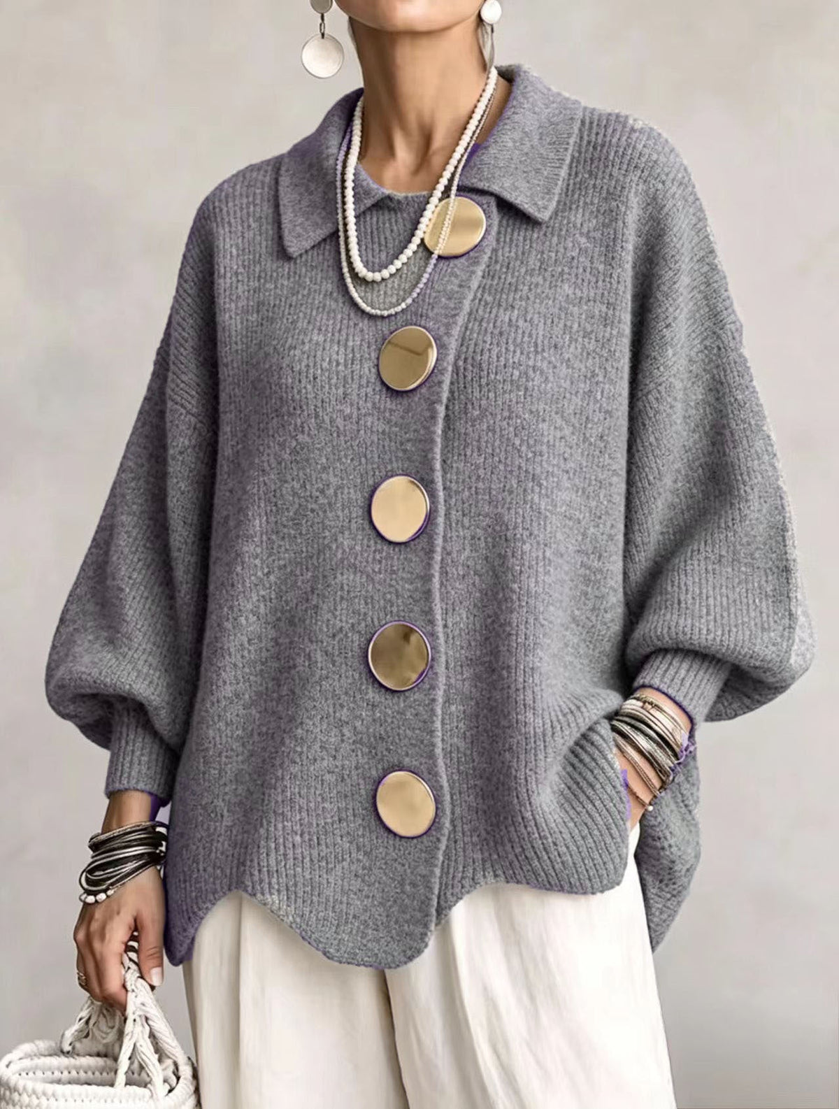 REFINED LAYER KNIT CARDIGAN