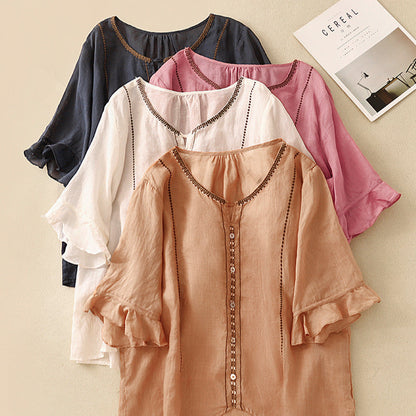 GIA LINEN BLOUSE
