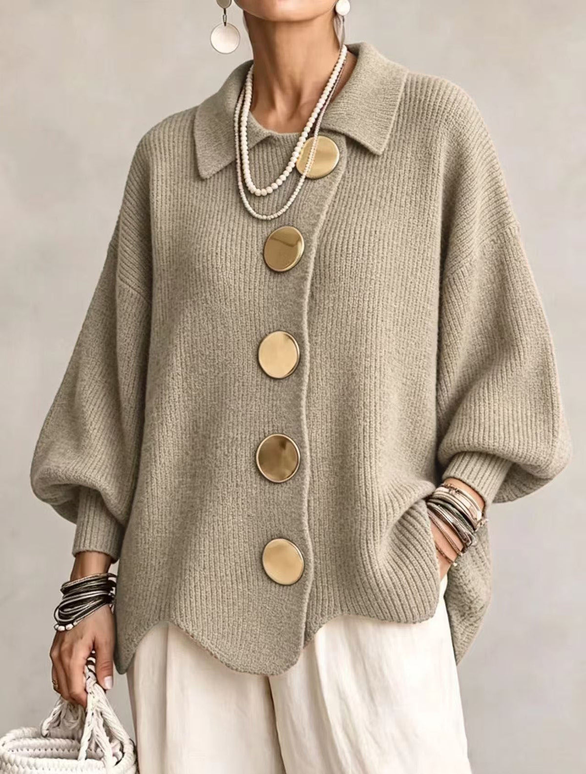 REFINED LAYER KNIT CARDIGAN