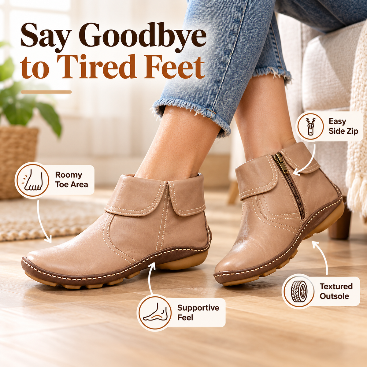 FOLD-OVER CUFF WALKING BOOTS