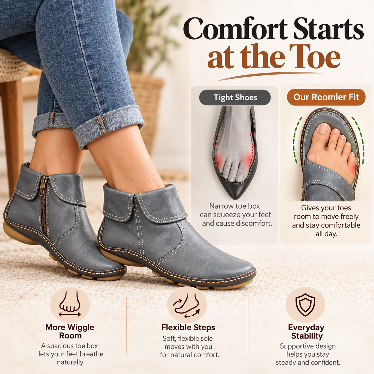 FOLD-OVER CUFF WALKING BOOTS