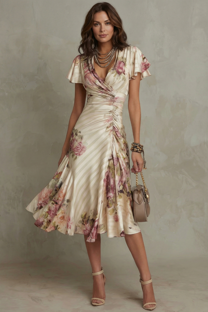 SATIN ELEGANCE MIDI DRESS