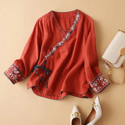 LOTUS LINEN BREEZE BLOUSE