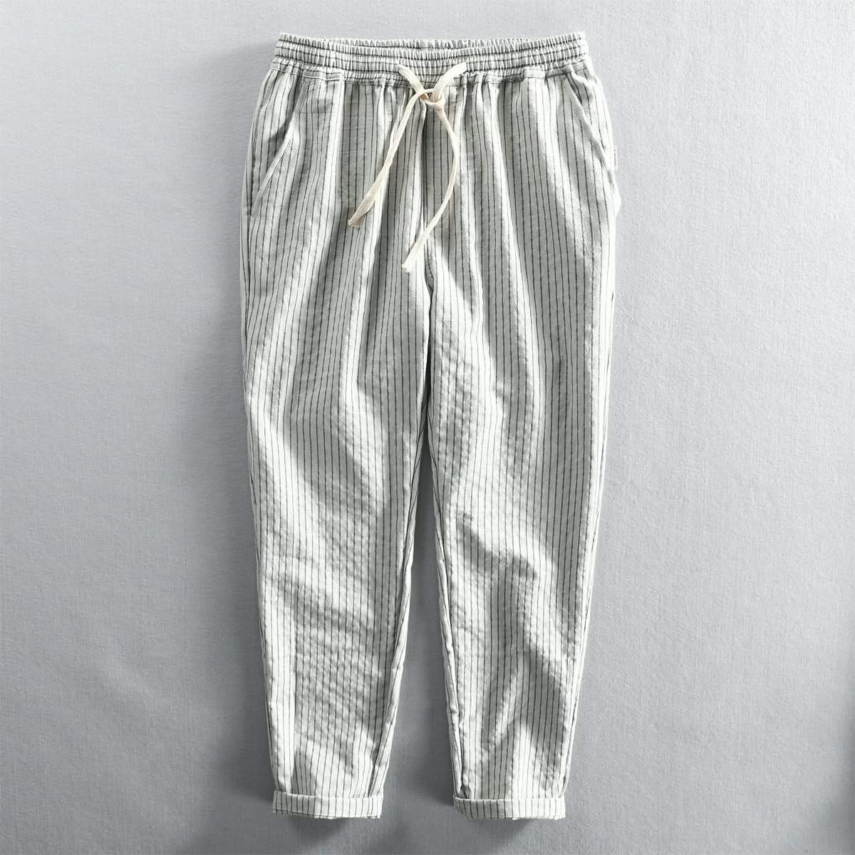 ROCCO STRIPED LINEN PANTS