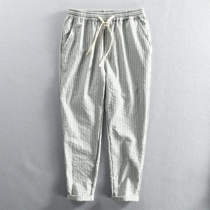 ROCCO STRIPED LINEN PANTS
