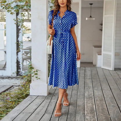 MARISOL POLKA DOT MIDI DRESS