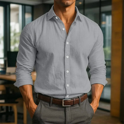 KINGSLEY LINEN LONG SLEEVE SHIRT