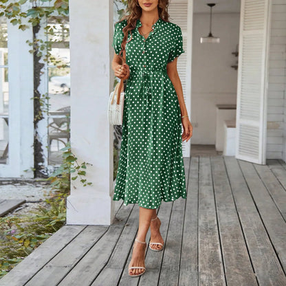 MARISOL POLKA DOT MIDI DRESS