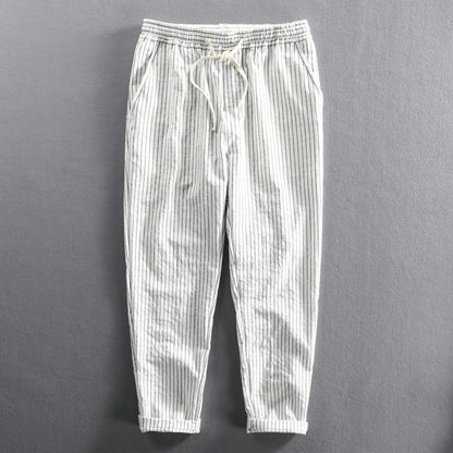 ROCCO STRIPED LINEN PANTS
