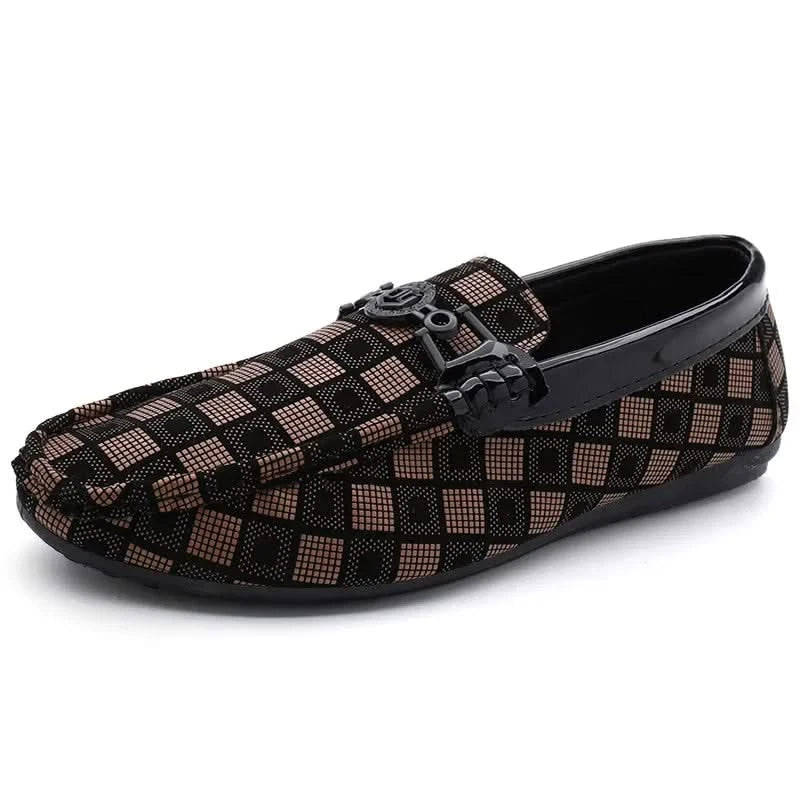 BENSON PLAID LEATHER LOAFERS