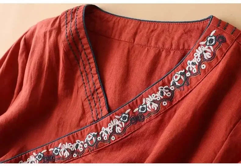 LOTUS LINEN BREEZE BLOUSE
