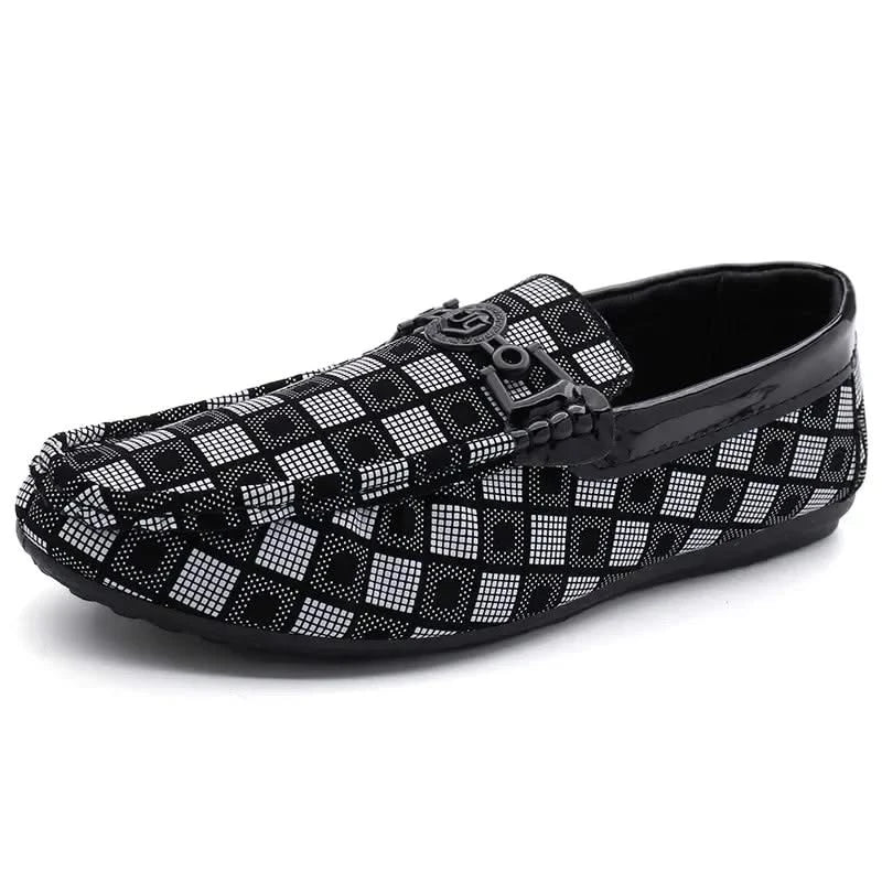 BENSON PLAID LEATHER LOAFERS