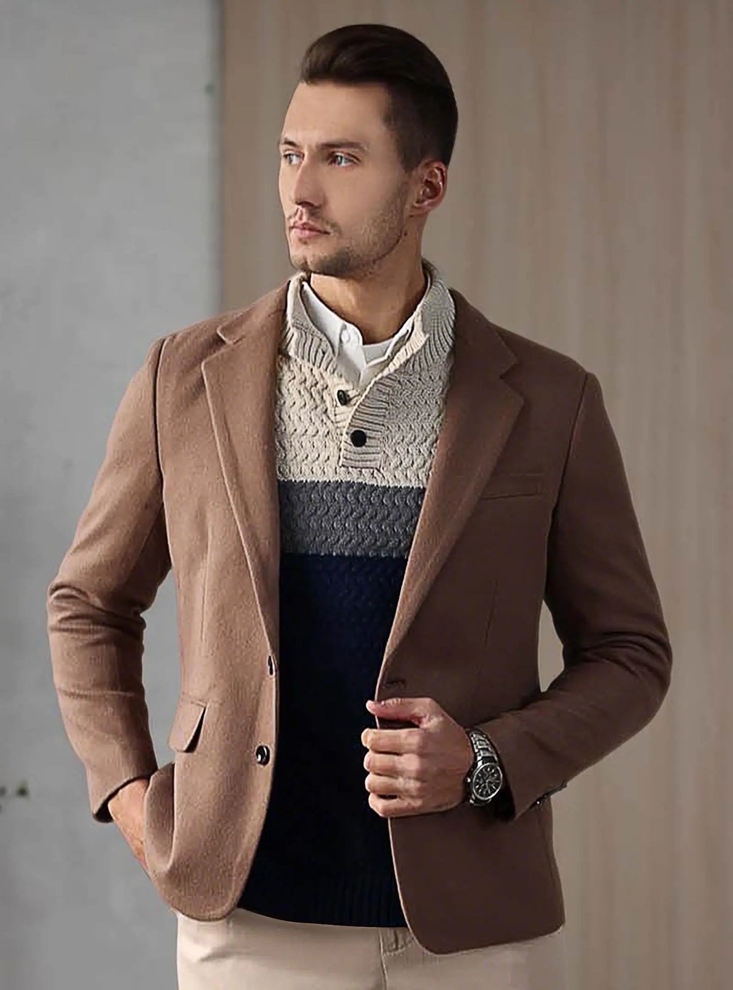 NORTHCREST COLOUR-BLOCK KNIT