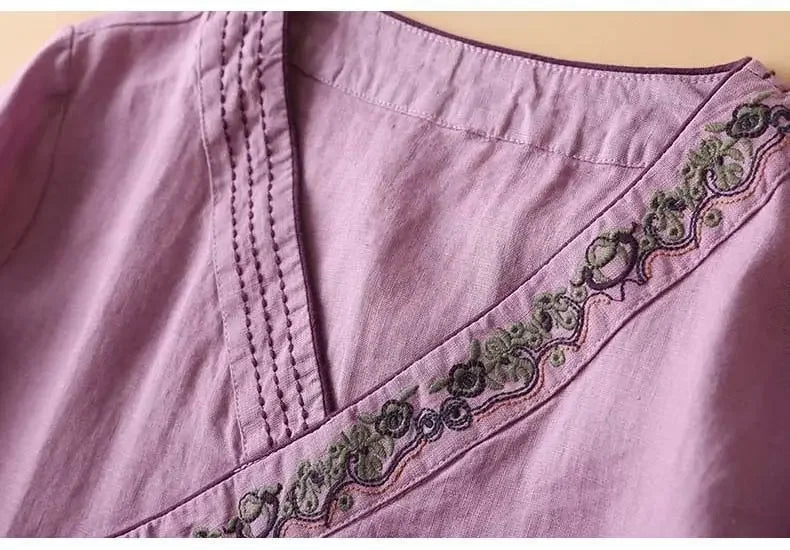 LOTUS LINEN BREEZE BLOUSE