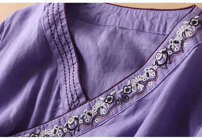 LOTUS LINEN BREEZE BLOUSE