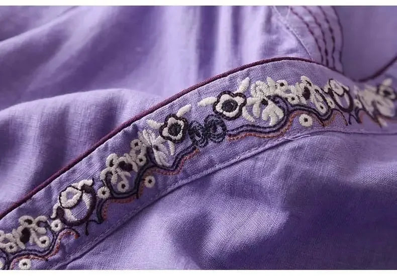 LOTUS LINEN BREEZE BLOUSE