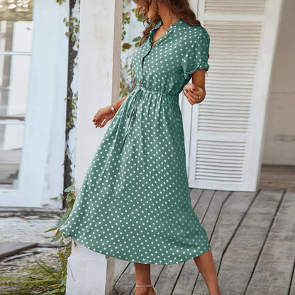 MARISOL POLKA DOT MIDI DRESS