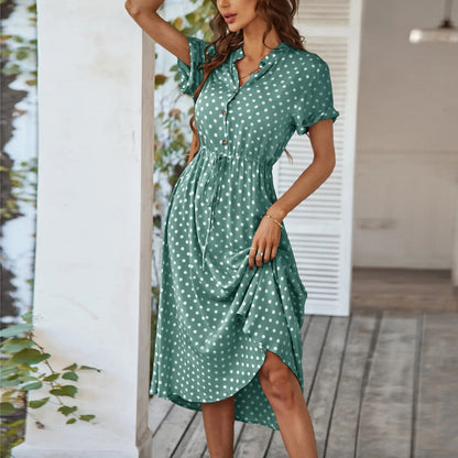 MARISOL POLKA DOT MIDI DRESS