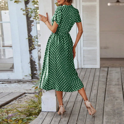 MARISOL POLKA DOT MIDI DRESS