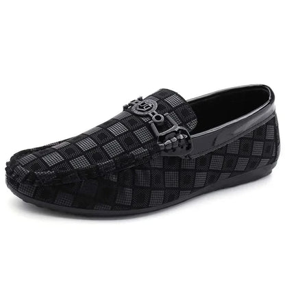 BENSON PLAID LEATHER LOAFERS
