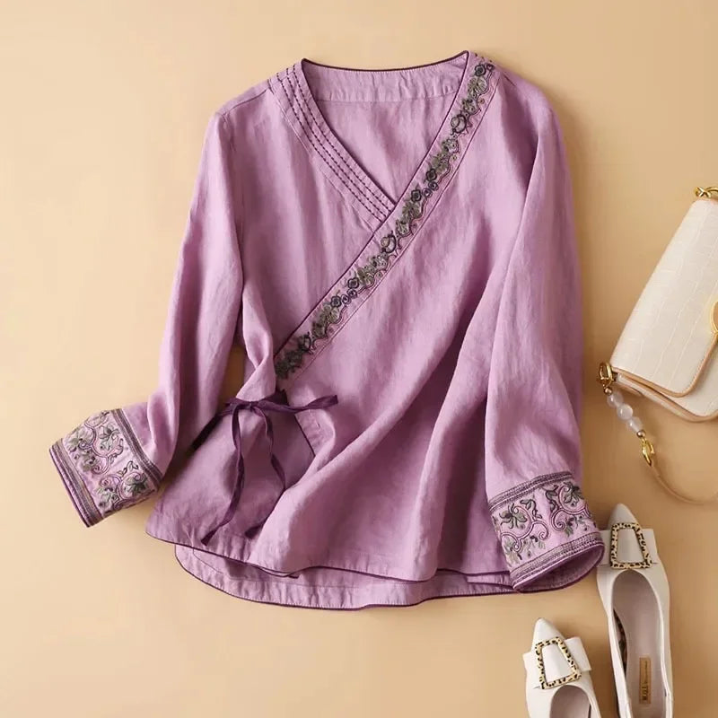 LOTUS LINEN BREEZE BLOUSE
