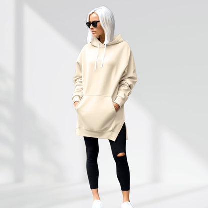 AVELMERE SOFT-FLEECE HOODIE DRESS