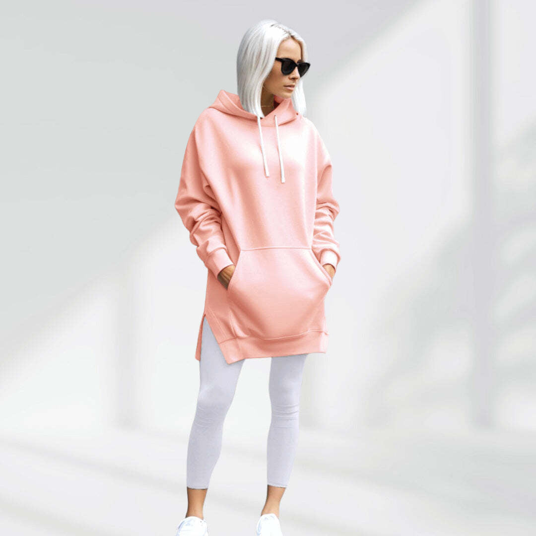 AVELMERE SOFT-FLEECE HOODIE DRESS
