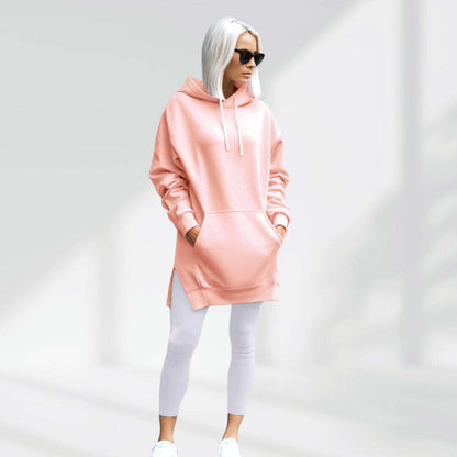 AVELMERE SOFT-FLEECE HOODIE DRESS