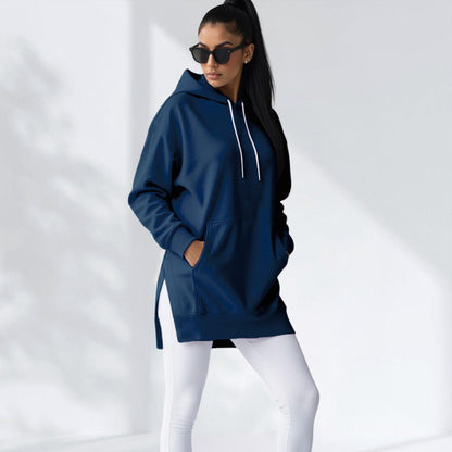 AVELMERE SOFT-FLEECE HOODIE DRESS