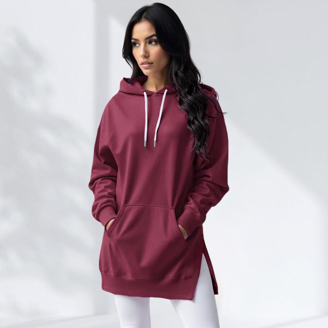 AVELMERE SOFT-FLEECE HOODIE DRESS