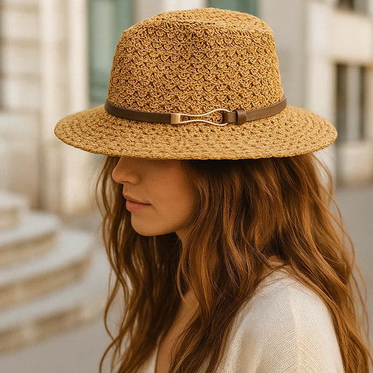 RAYA BELLE WOVEN FEDORA