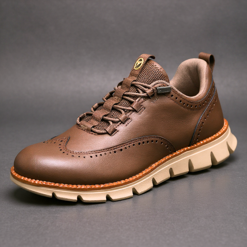 CAVENDISH WINGTIP LEATHER TRAINERS
