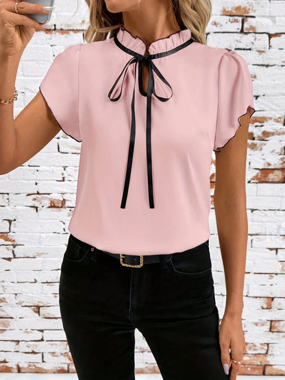 BETHANY COLOUR BLOCK SHORT SLEEVE SHIRT