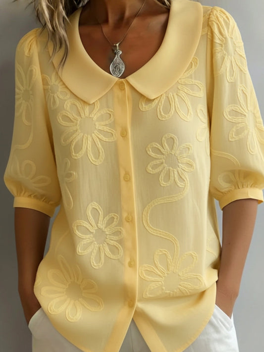 TESSA NATURAL FLORAL TOP