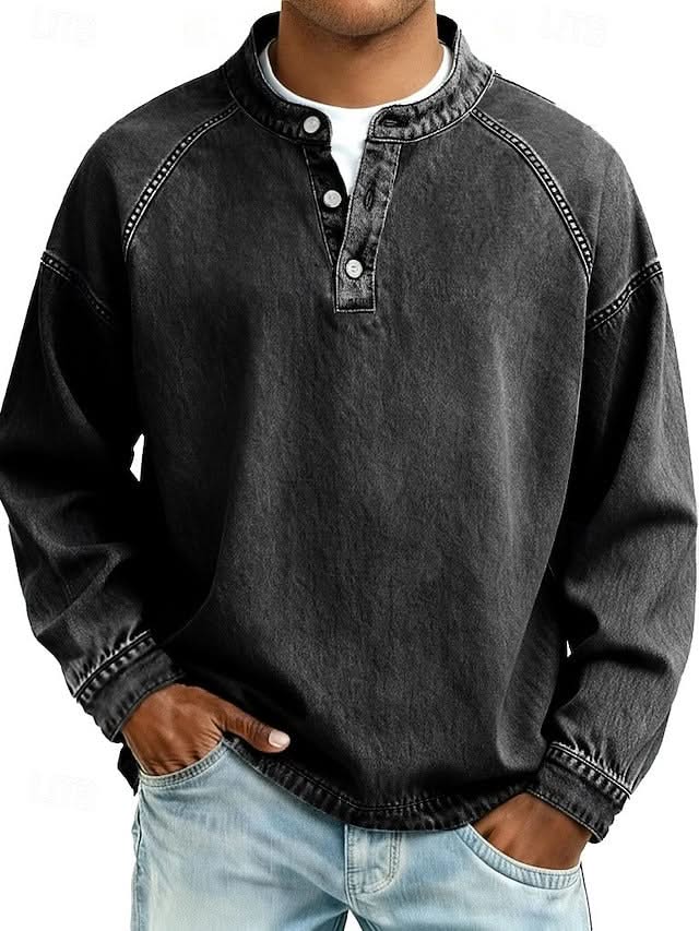BROMLEY RELAXED HENLEY SWEATSHIRT