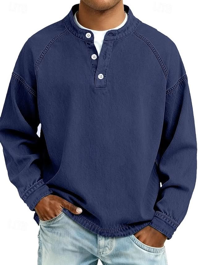 BROMLEY RELAXED HENLEY SWEATSHIRT