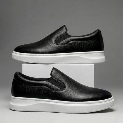 FAIRFORD BLACK GRAIN LEATHER SHOES