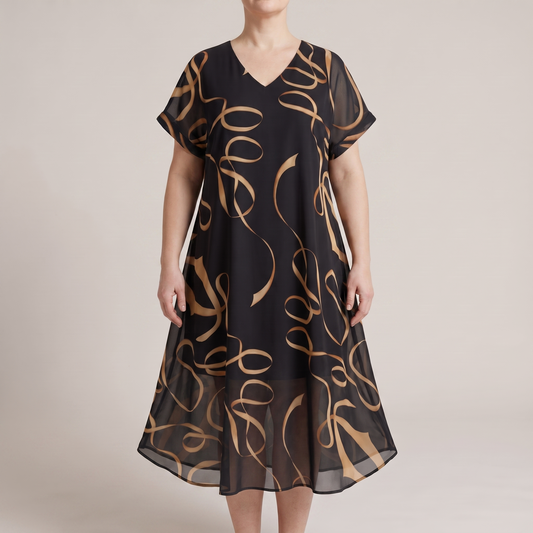 GRACEFUL SHORT SLEEVE DRESS