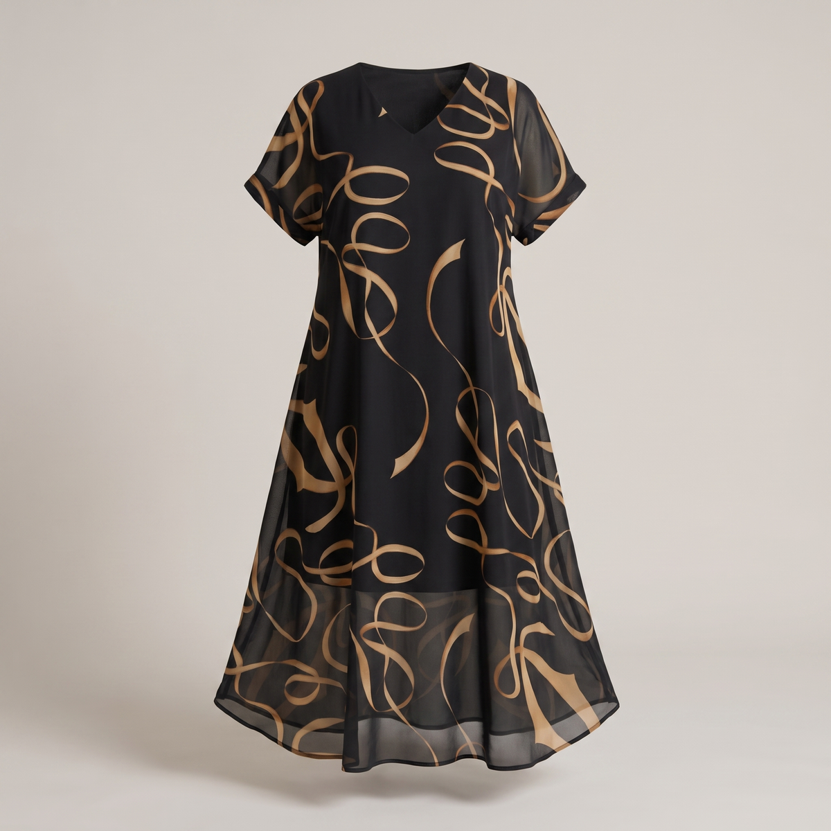 GRACEFUL SHORT SLEEVE DRESS