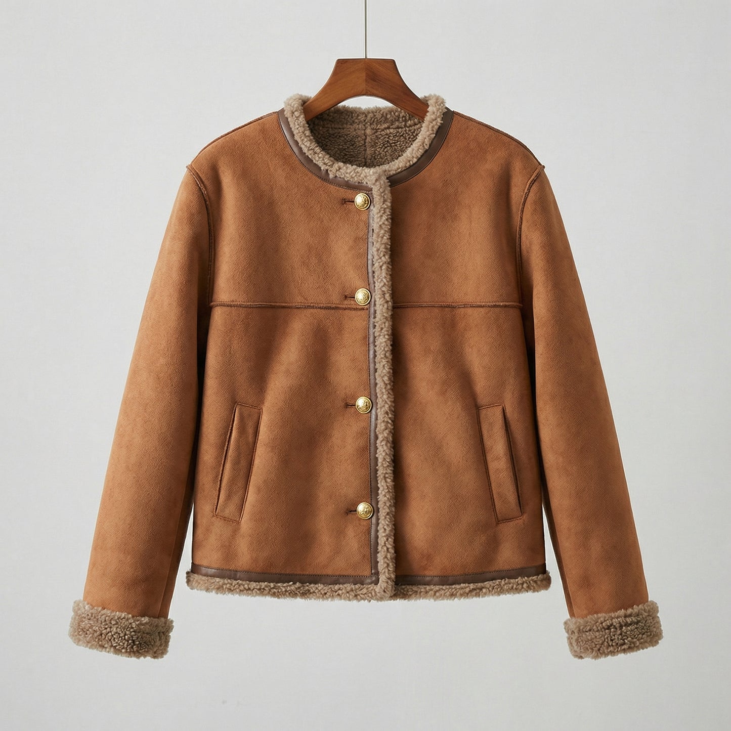RUBY COSY SHEARLING-LINED JACKET